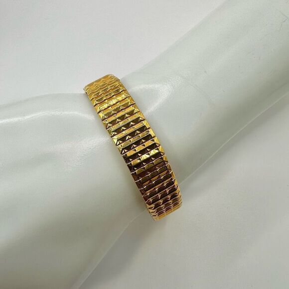 Spiedel gold tone expansion stretchy bracelet - Picture 1 of 9